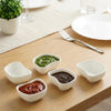 Raj Chutney Dip Bowl in white fine bone china with elegant glossy finish