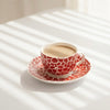 Rani Cups and Saucers in Red Animal Print, Set of 12 My Store