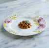Rose Full Plates in white fine bone china with elegant pink rose floral design