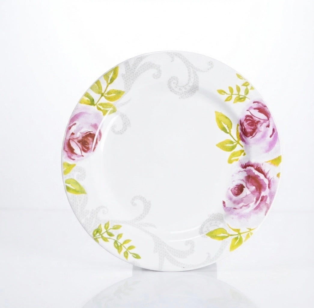 Premium Rose Full Plates featuring glossy finish and beautiful rose pattern