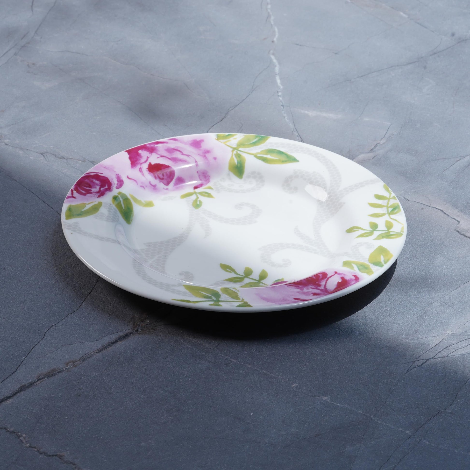 Premium Rose Quarter Plates in fine bone china with elegant floral finish and modern style