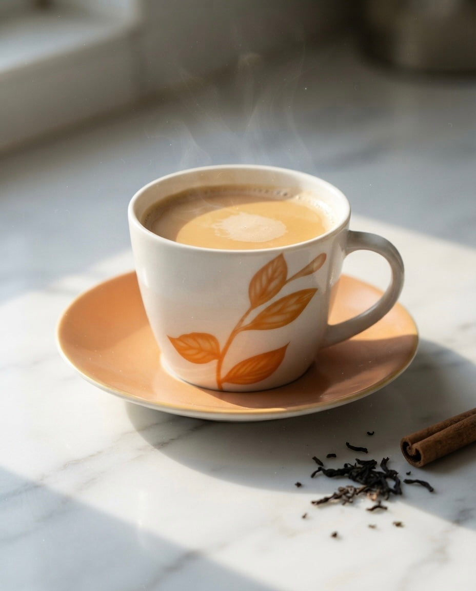 Yellow Leaves Cups and Saucers-stylish tea cup My Store