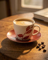 Royal Cups and Saucers in Red Leaves Paradise-stylish Tea Cup My Store