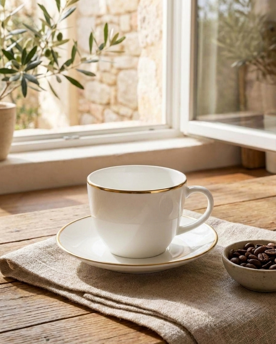 Royal Cups and Saucers with Pure Gold (Pack of 12) My Store