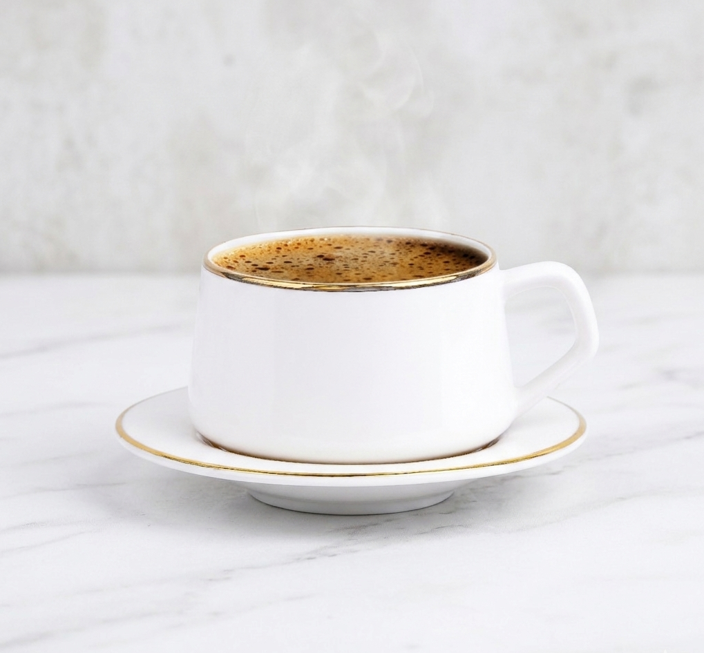 SANA Cups and Saucers, Pure Gold, Pack of 12 (6 cups & 6 saucers, 210 ml) My Store