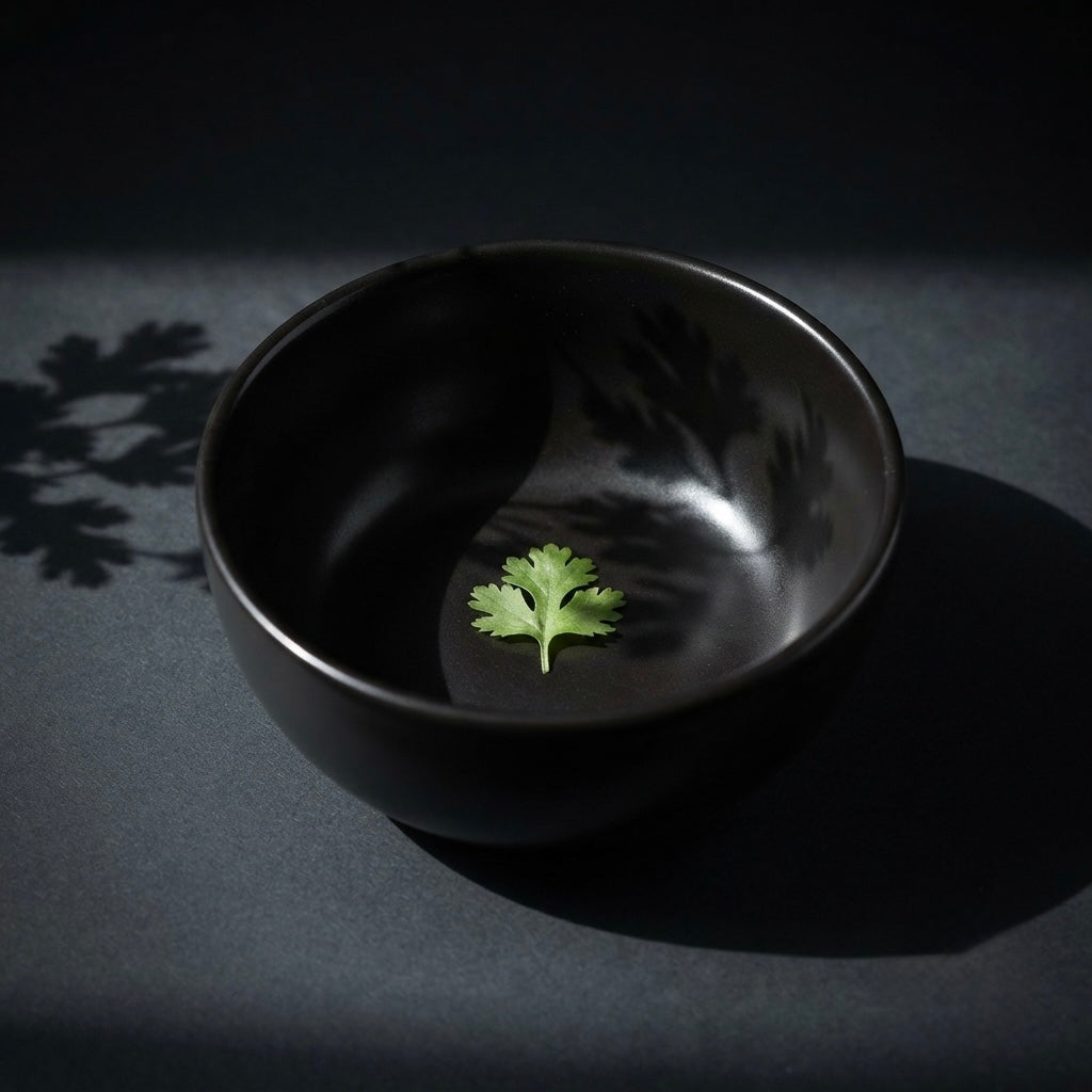 DATA Sattva Serving Bowl in Black Matt, Set of 2 Dandy Lines by DATA