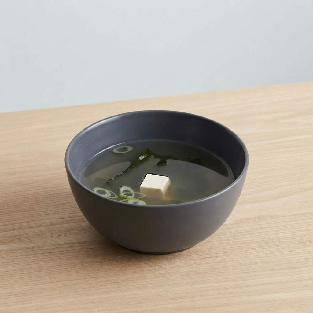 DATA Sattva Serving Bowl in Grey Matt, Set of 2 Dandy Lines by DATA