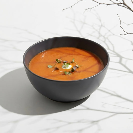 DATA Sattva Serving Bowl in Grey Matt, Set of 2 Dandy Lines by DATA