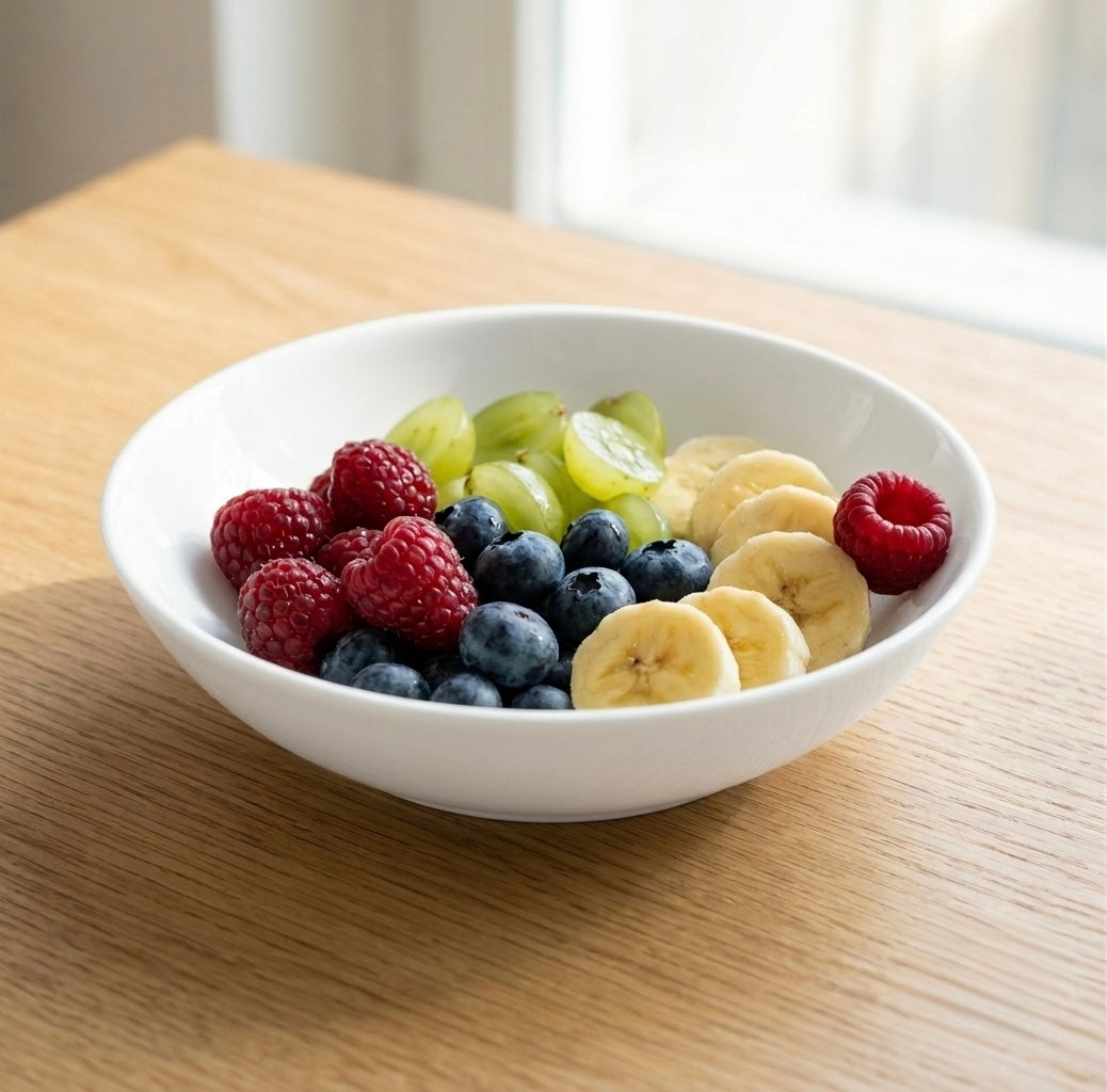 Premium Snack Salad Pasta Bowl in White with smooth finish for modern table settings