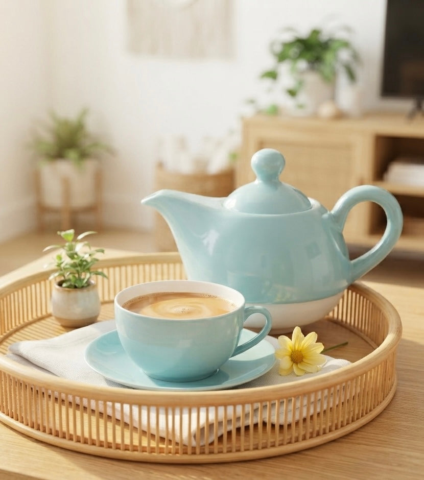 Tea Set in Teal-stylish tea set My Store