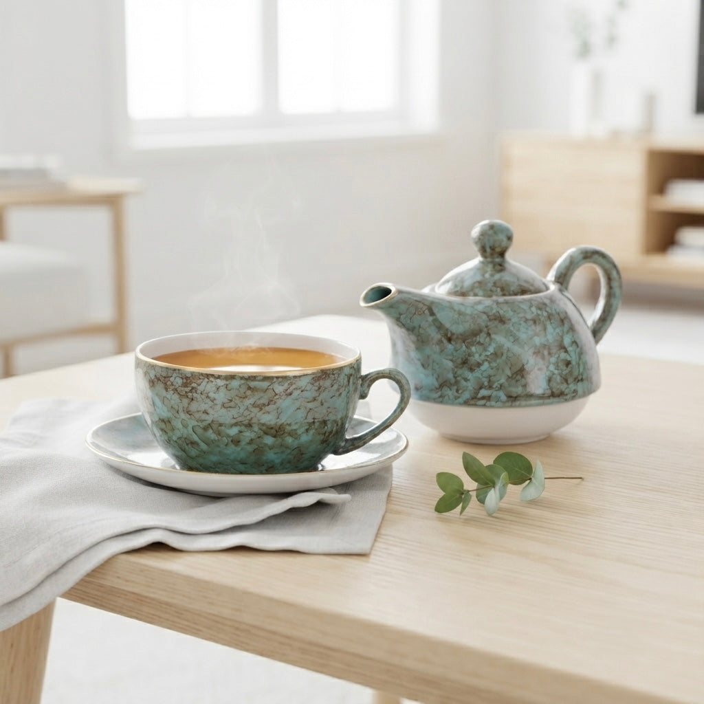 Tea for One in Terra Gold-Collection tea set My Store