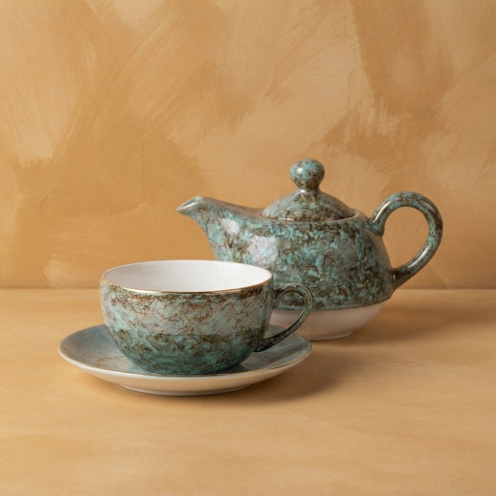 Tea for One in Terra Gold-Collection tea set My Store