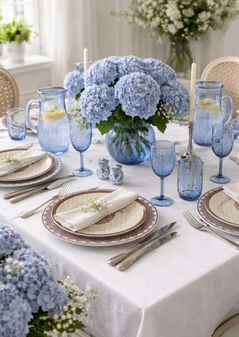 Thar Floral White & Grey Fine Bone China Dinner Set - 20 Pc My Store
