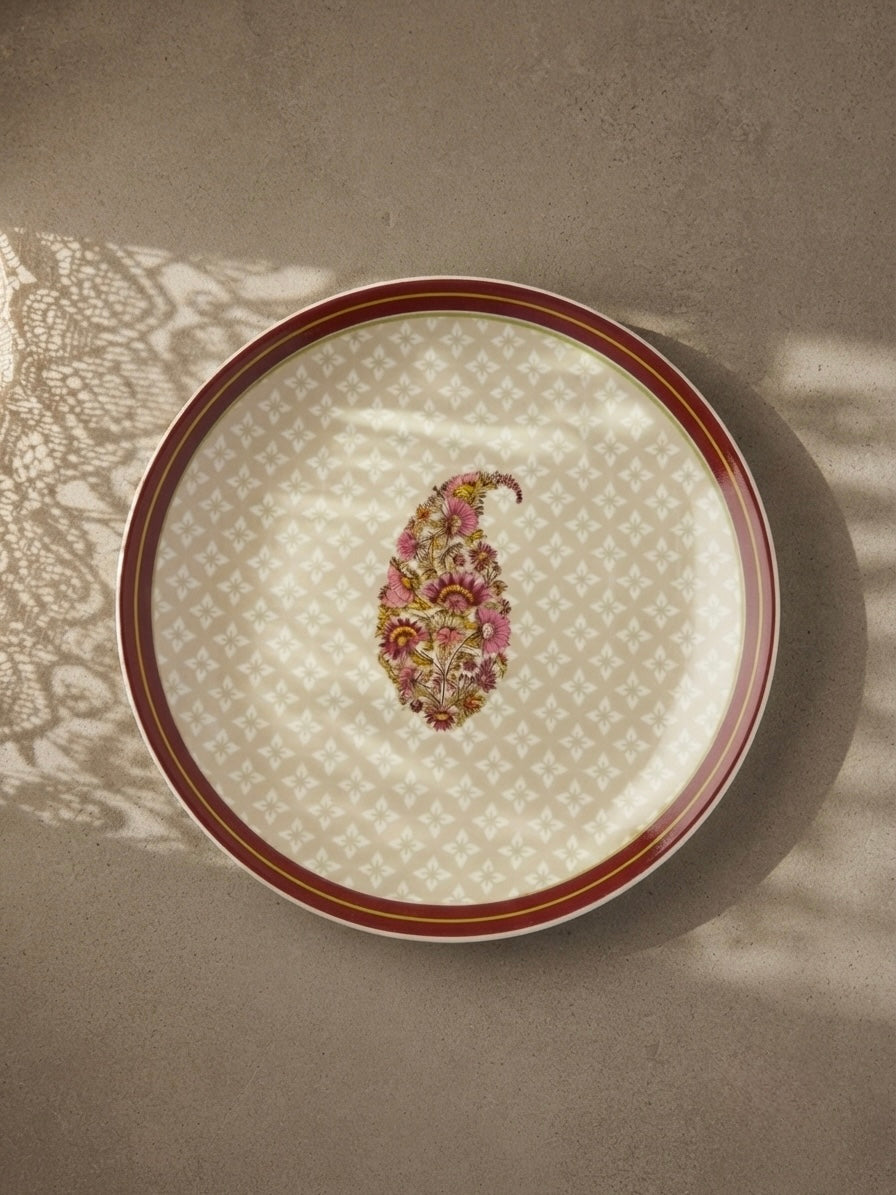 Thar Floral Quarter Plates, Pack of 2