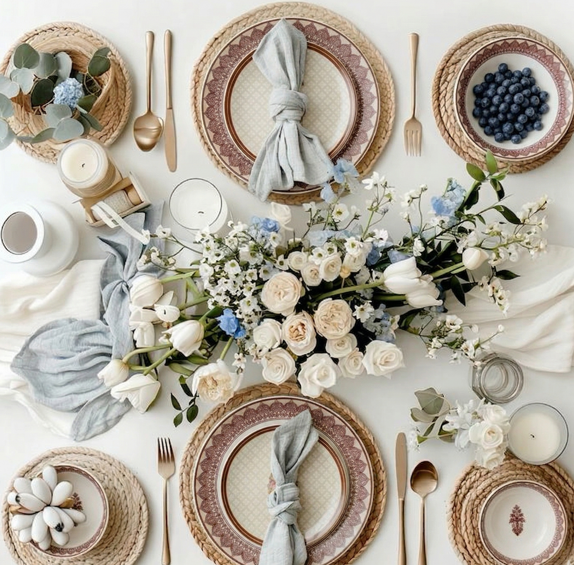 Thar Dinner Set (Floral, Fine Bone China, 20 Pieces Set) My Store