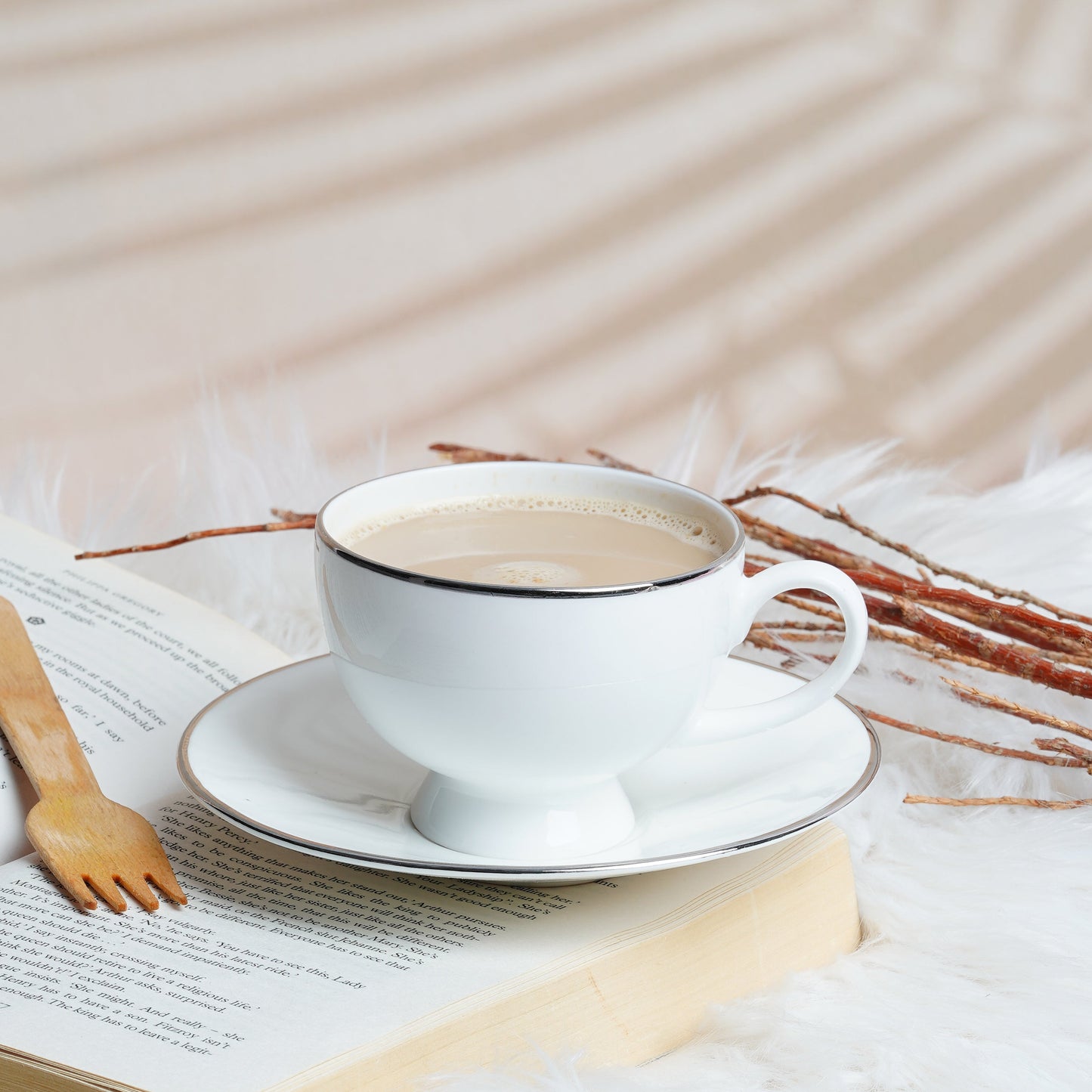 Yana Platinum Cups & Saucers-stylish My Store