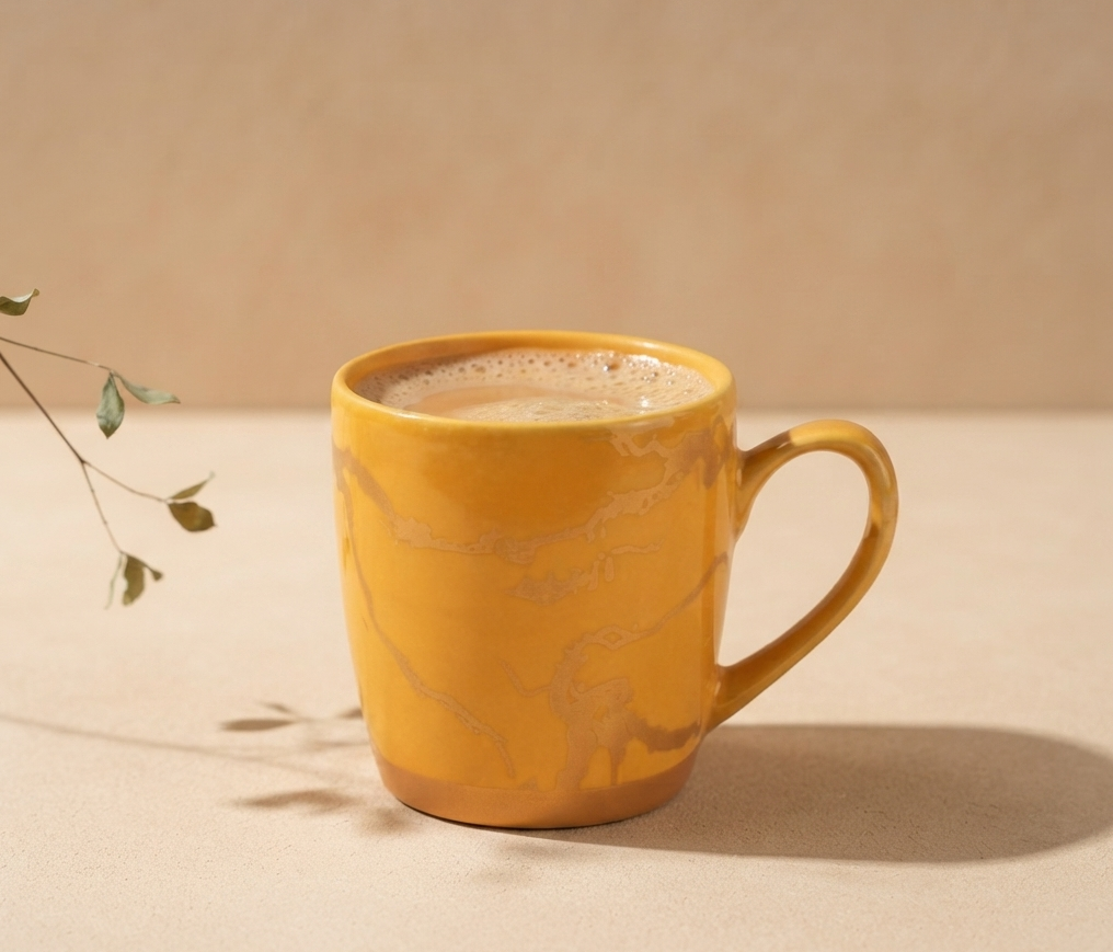 Yellow Cambridge Mug (Pack of 6, Metallic Design) My Store