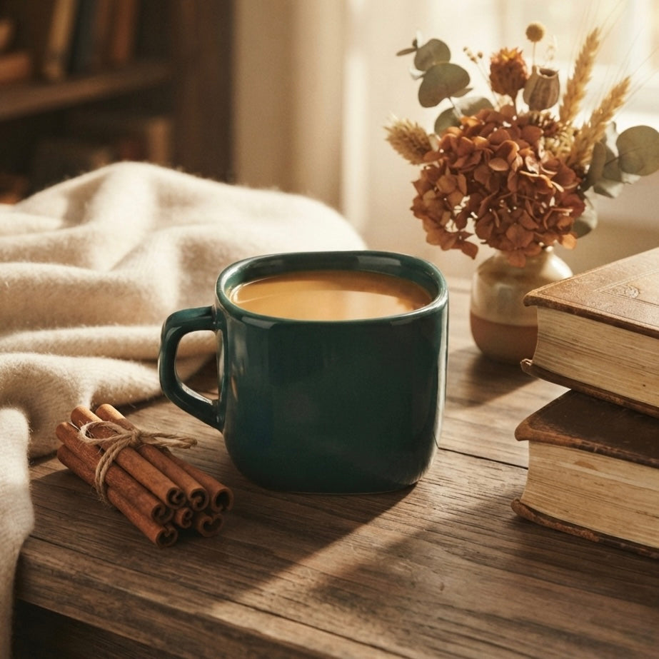 DATA Zen Coffee Mugs in Dark Green, Set of 6, 199 ml each My Store