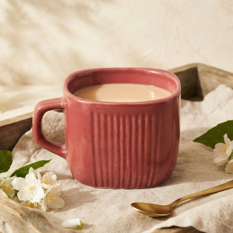 DATA Zen Coffee Mugs in Maroon, Set of 6 My Store