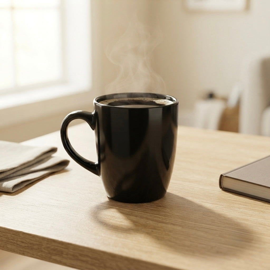DATA Opera Mug in Black, Set of 6 Dandy Lines by DATA