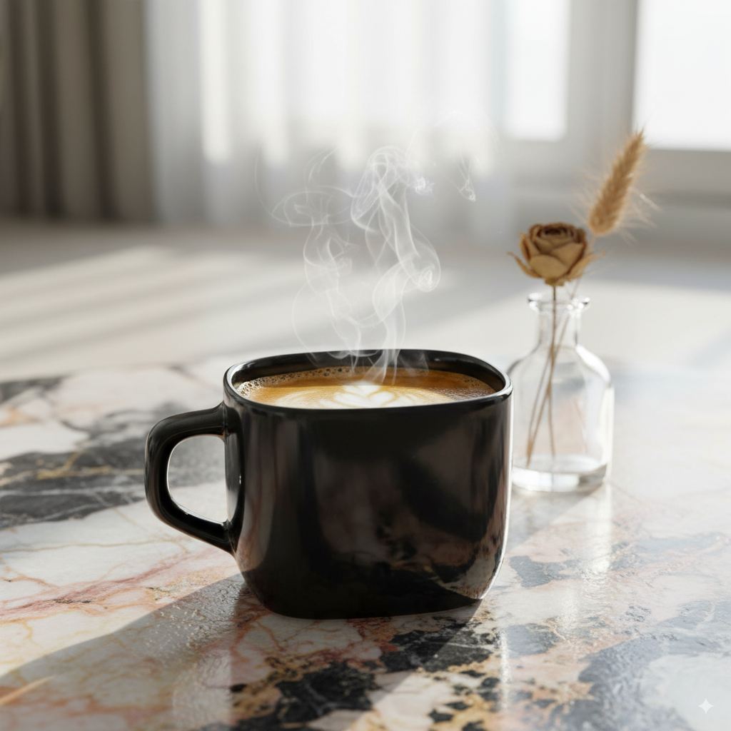 DATA Zen Coffee Mugs in Black, Set of 6 My Store