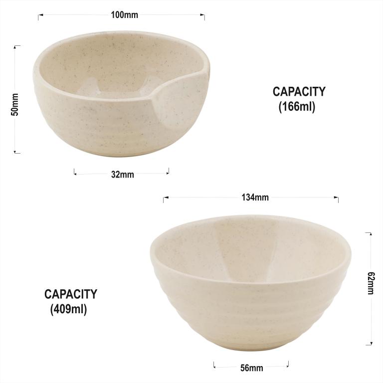 Chip and Dip Bowls, Porcelain, Set of 2