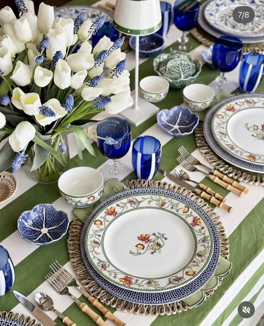 Heritage Dinner Set (Floral, Fine Bone China, 20 Piece Set)