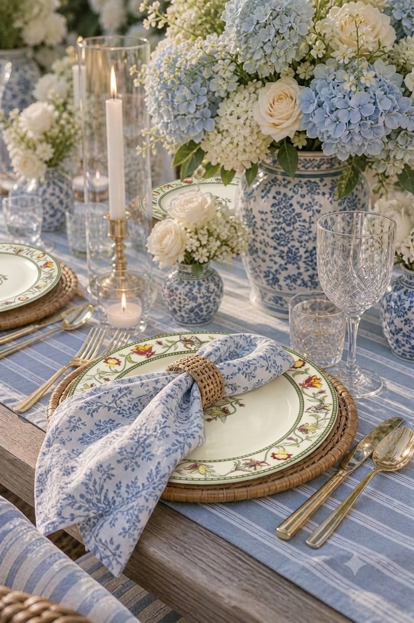 Heritage Dinner Set (Floral, Fine Bone China, 20 Piece Set)