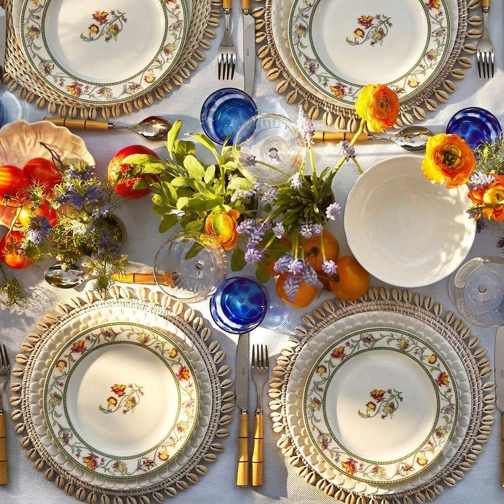 Heritage Dinner Set (Floral, Fine Bone China, 20 Piece Set)