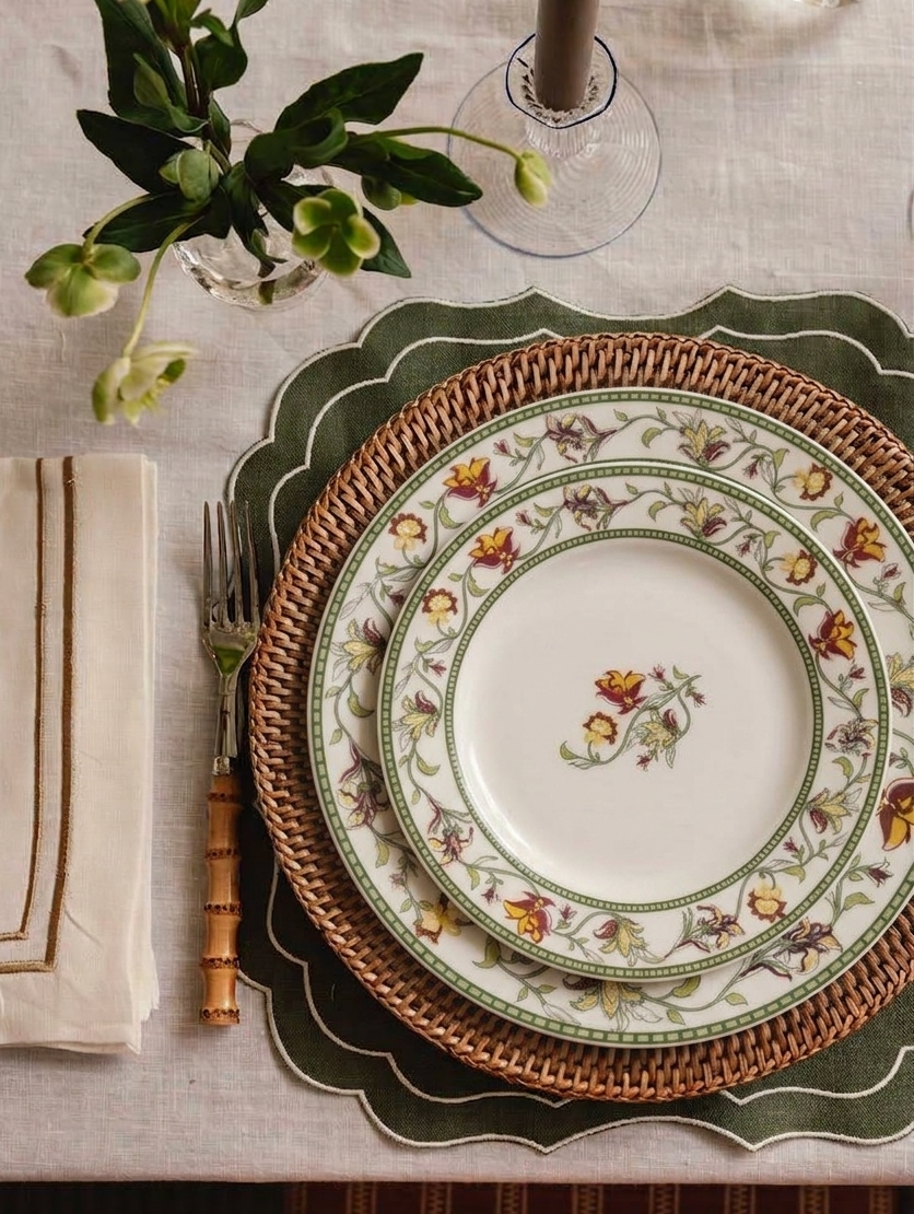 Heritage Dinner Set (Floral, Fine Bone China, 20 Piece Set)