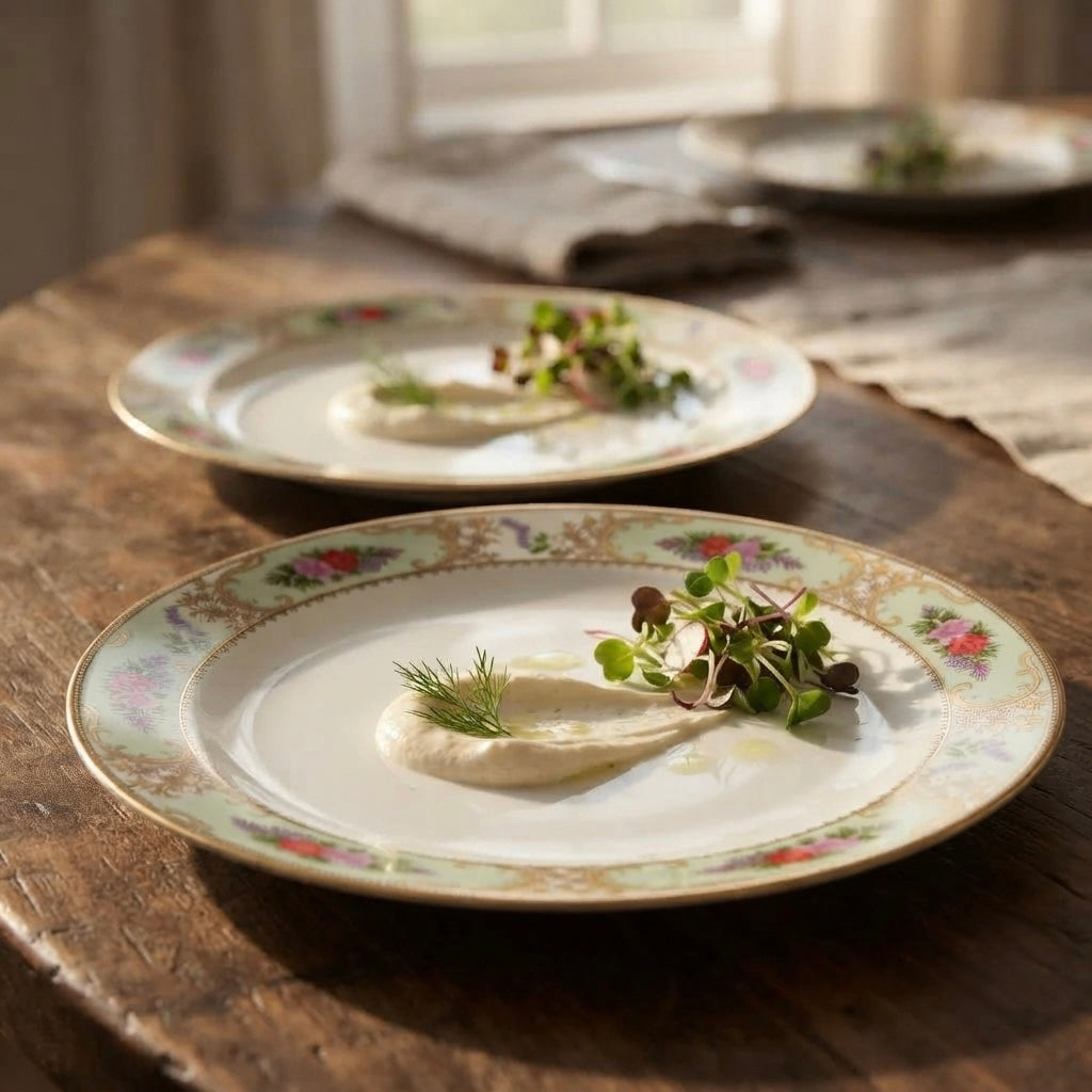 Jaipur Gold Full Dinner Plates, Set of 2 (Pure Gold)