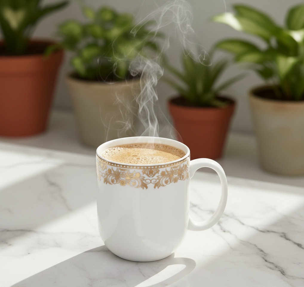 Dandy Lines Lila Mug in White & Gold -tea set My Store