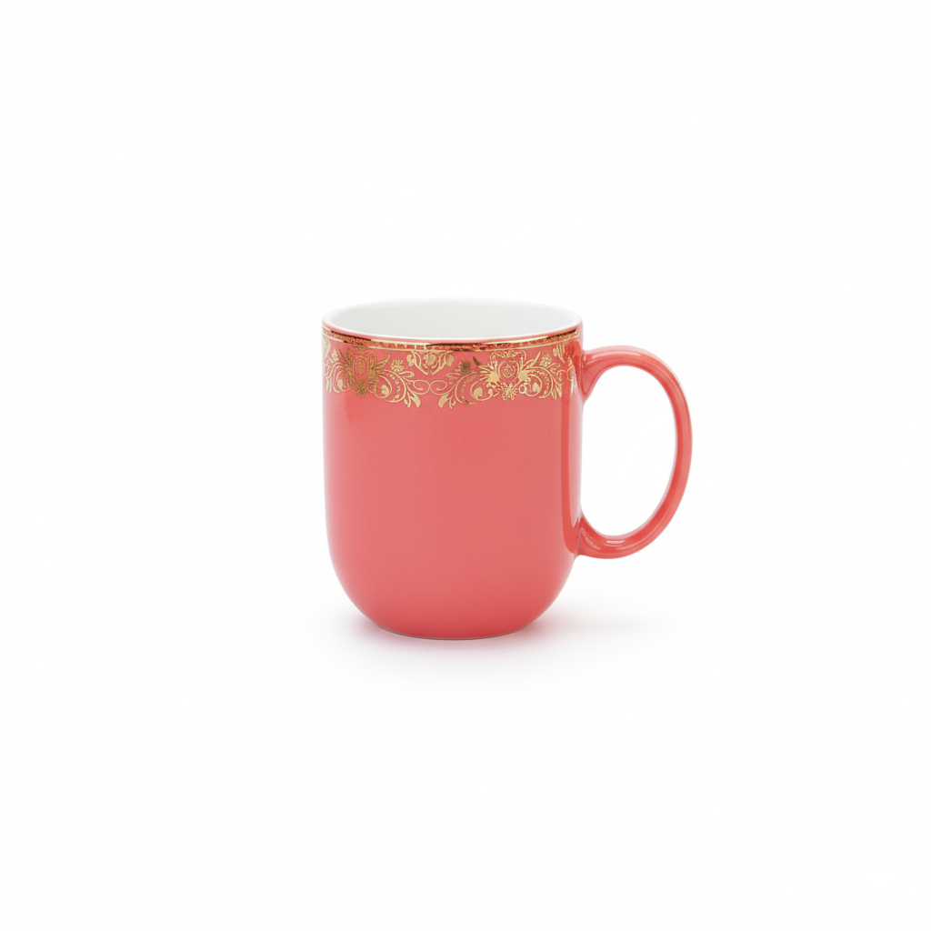 Dandy Lines Lila Mug in Peach & Gold tea set My Store
