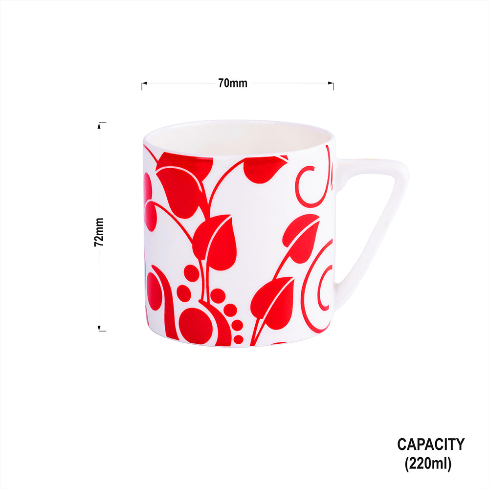 Puja Red and White Leaves-stylish