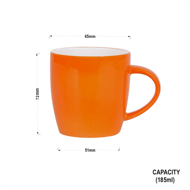 New Ray Medium in Orange, Maroon, Green-stylish coffee mug