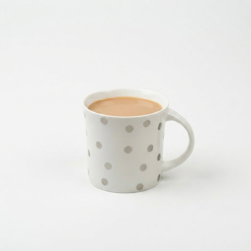 Oxford Medium Denmark in Grey with Dots (Coffee Mugs, Pack of 6) My Store