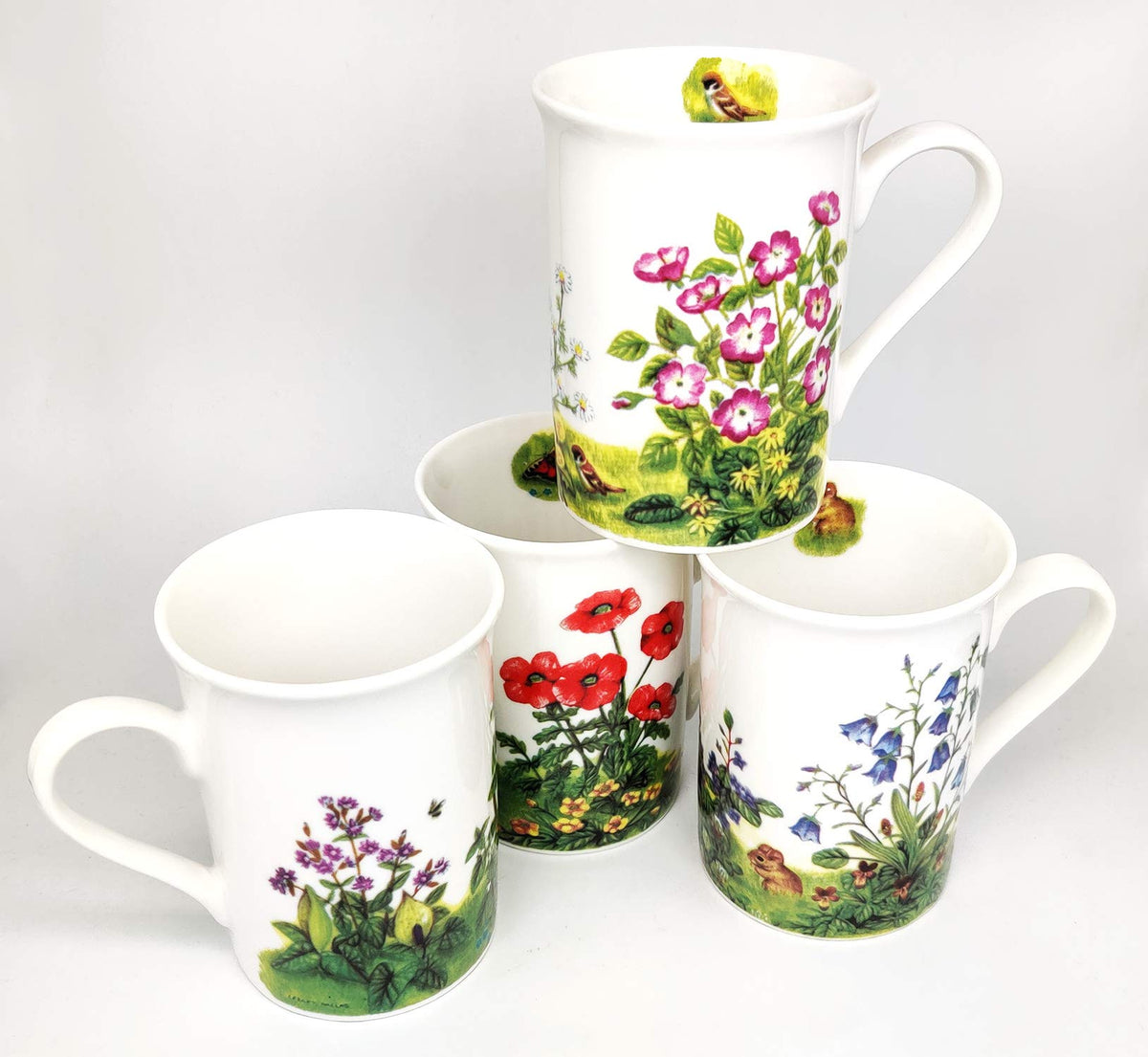 Panama Mug with Multiple Flowers-milk mugs My Store