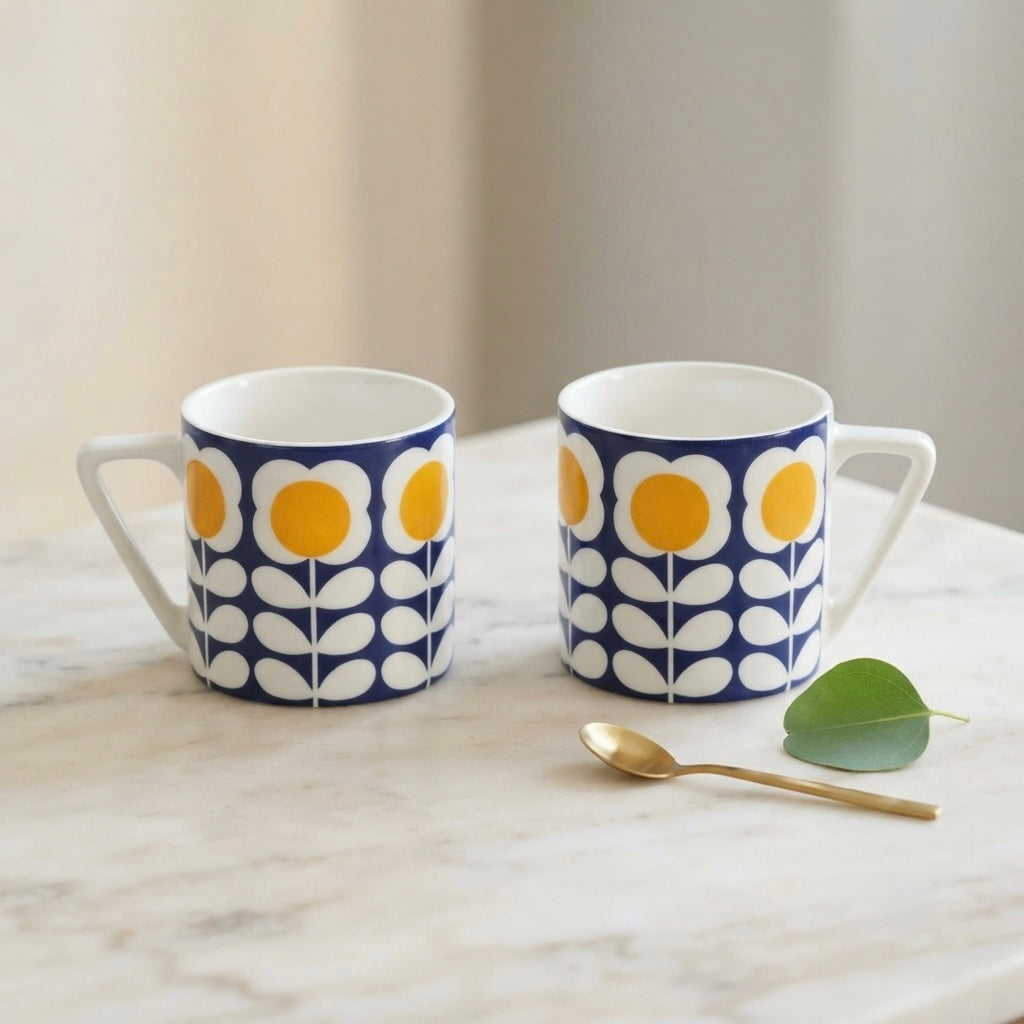 Puja Blossom in Yellow (Coffee Mugs, Pack of 6) My Store