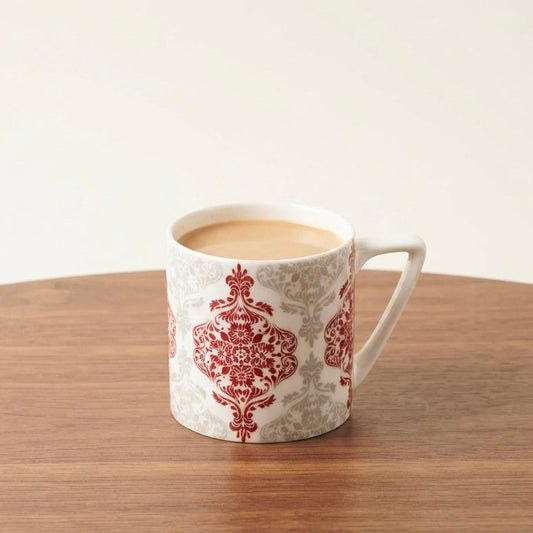 Puja Madrid Red and White (Coffee Mugs, Pack of 6) My Store