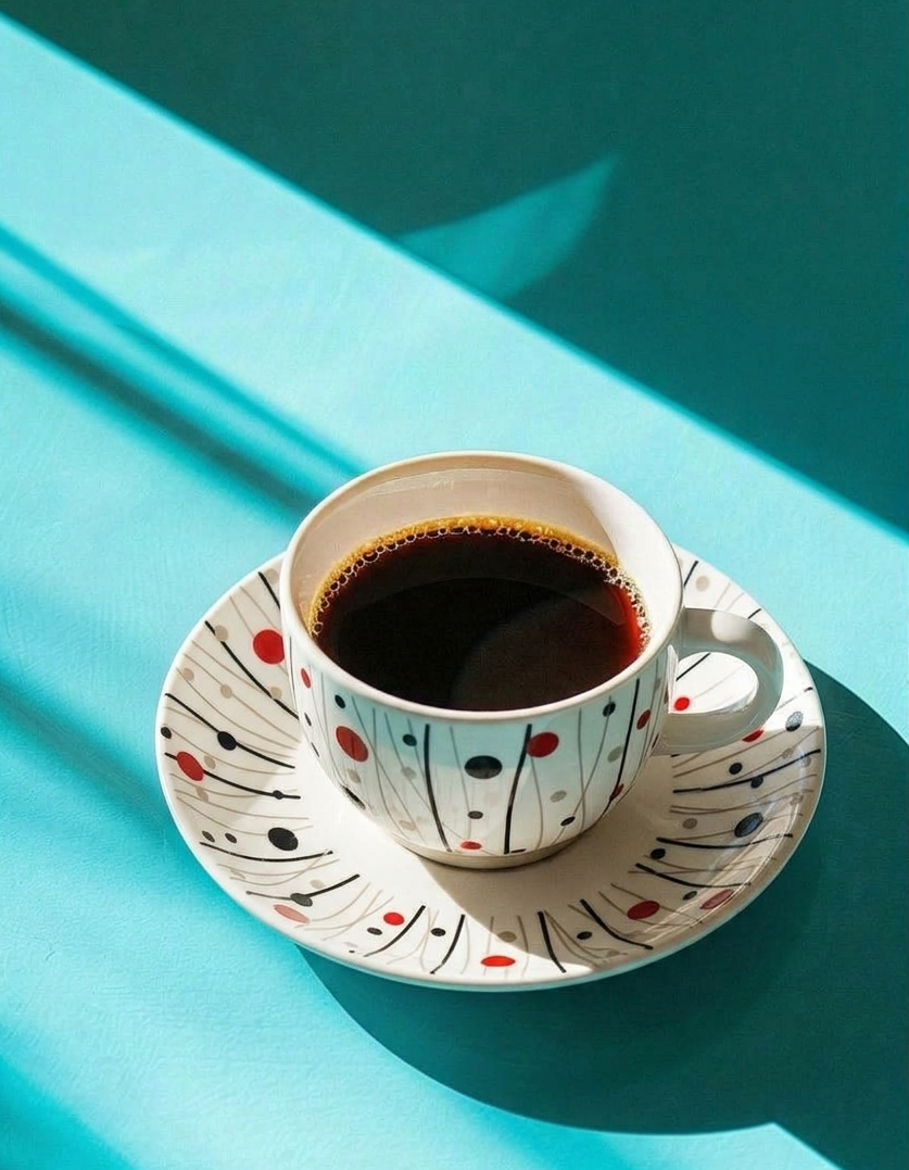 Rani Cups and Saucers with Abstract Dots, Set of 12 My Store