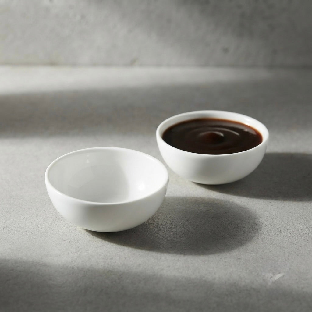 Elegant Round Chutney Dip Bowl in premium fine bone china for stylish serving