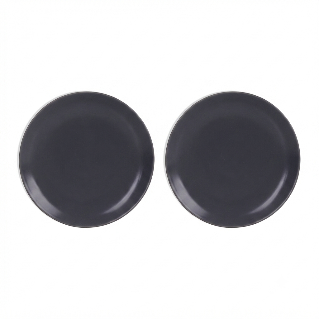 Grey Matt Ceramic Sattva Quarter Plates, Set of 2 My Store