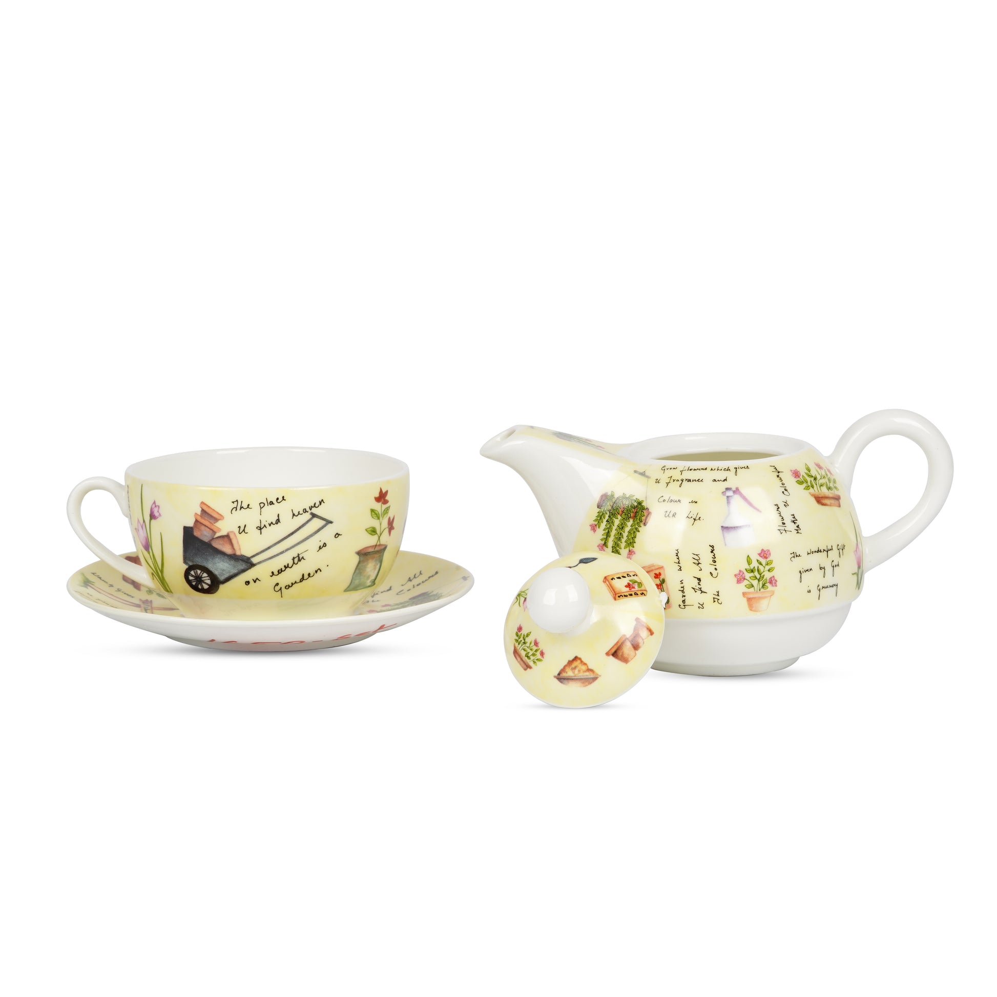 Tea for One Garden It in Yellow-collection tea cup My Store